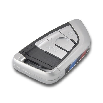 Carcasa Cheie Auto Techstar® BMW, Seria 1,2,3,4,5,6,7, X, 3 Butoane, Cu Lama, Argintiu Carcasa Cheie Auto Techstar® BMW, Seria 1,2,3,4,5,6,7, X, 3 Butoane, Cu Lama, Argintiu