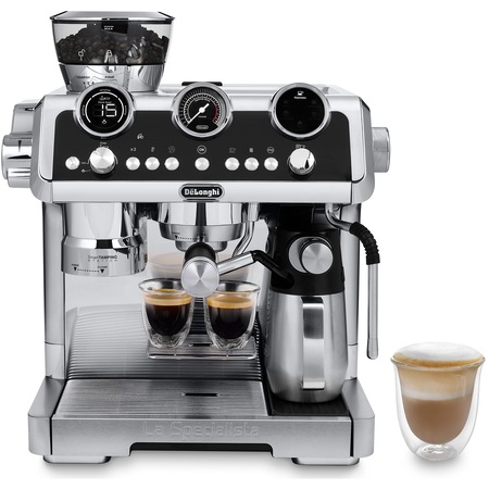 Espressor manual DE’LONGHI LA SPECIALISTA MAESTRO EC 9665.M, Carafa pentru lapte cu sistem LatteCrema, 1450W, 2.5l, 19 bari, Argintiu