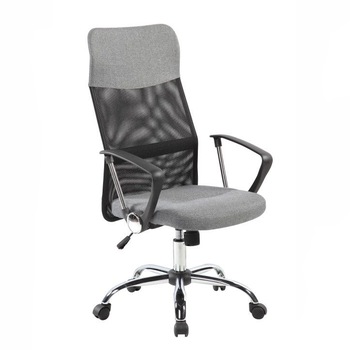 Scaun pentru birou, gri, spatar cu sistem TILT, lift cu gaz, cotiere si perna confortabile, spatar respirabil ergonomic, 109 x 58 cm Scaun pentru birou, gri, spatar cu sistem TILT, lift cu gaz, cotiere si perna confortabile, spatar respirabil ergonomic, 109 x 58 cm