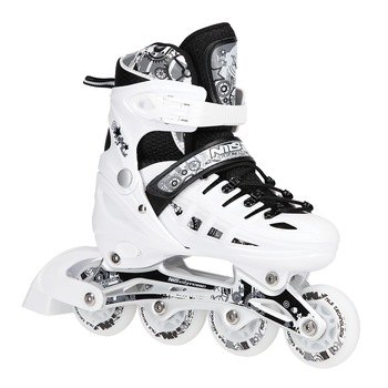 Role reglabile Nils Extreme NH10905, 4 in 1, Negru/Alb, 39 - 42 Role reglabile Nils Extreme NH10905, 4 in 1, Negru/Alb, 39 - 42