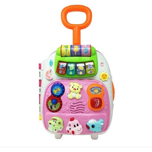 Troler pentru copii cu multiple activitati, melodii, sunete si lumini