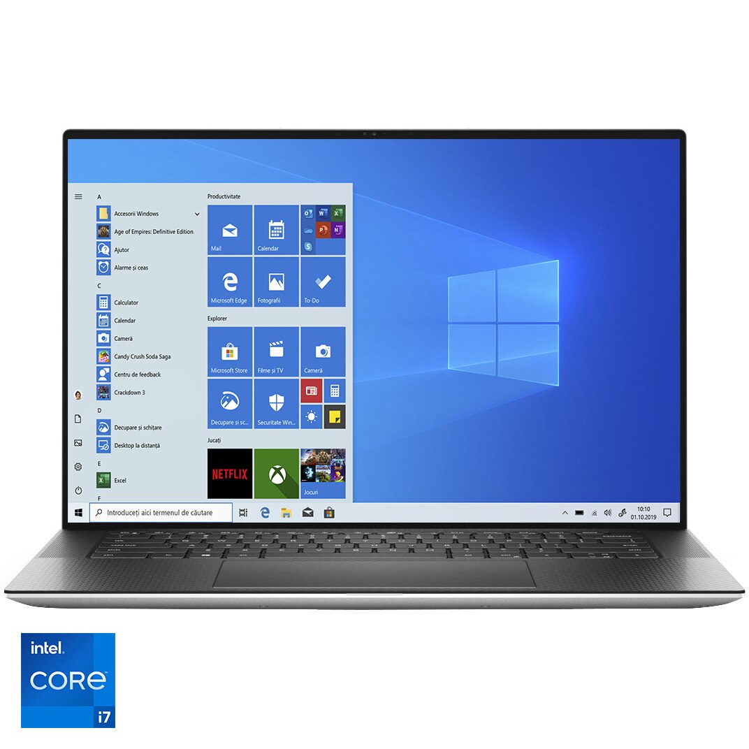Laptop ultraportabil DELL XPS 9510 cu procesor Intel®Core™ i7-11800H , 15.6