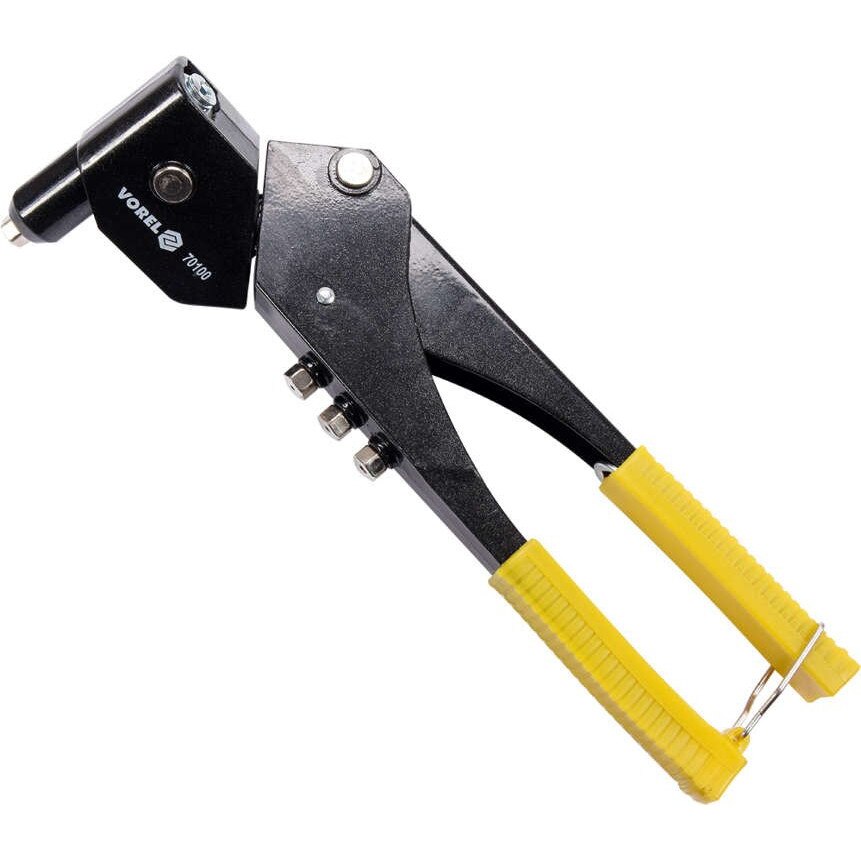 Cleste pentru popnituri cap rotativ 280 mm 2.4 - 4.8 mm, CROM, Vorel 70100