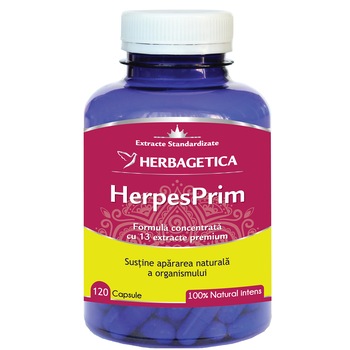 Supliment alimentar HerpesPrim Herbagetica, 120 capsule Supliment alimentar HerpesPrim Herbagetica, 120 capsule
