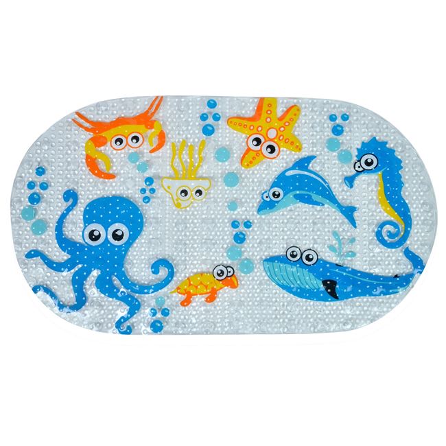 Covoras de baie, Zola®, antiderapant, 70x40 cm, model maritim