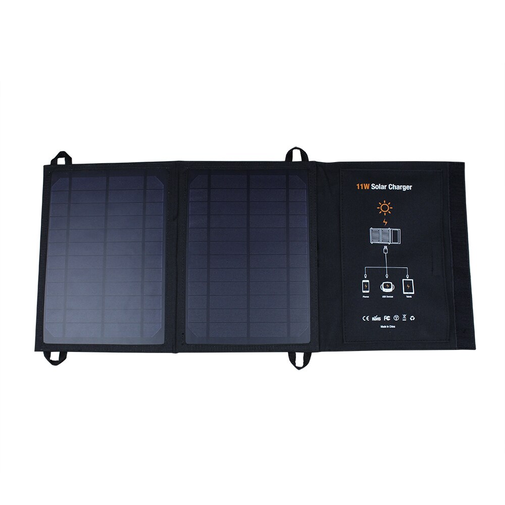Panou solar 18V - 11W, PYRAMID, pliabil, portabil, cu 2 porturi USB, camping, drumetii, pescuit, PS-11