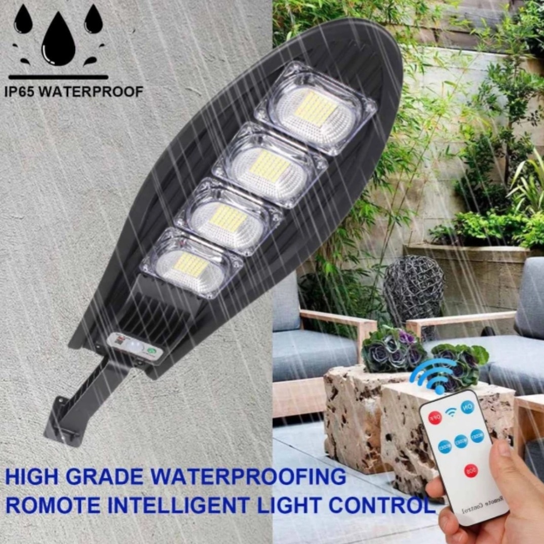 LED Соларна улична лампа, Мощност 600 W, Размери 46х12 см, 3 броя - eMAG.bg