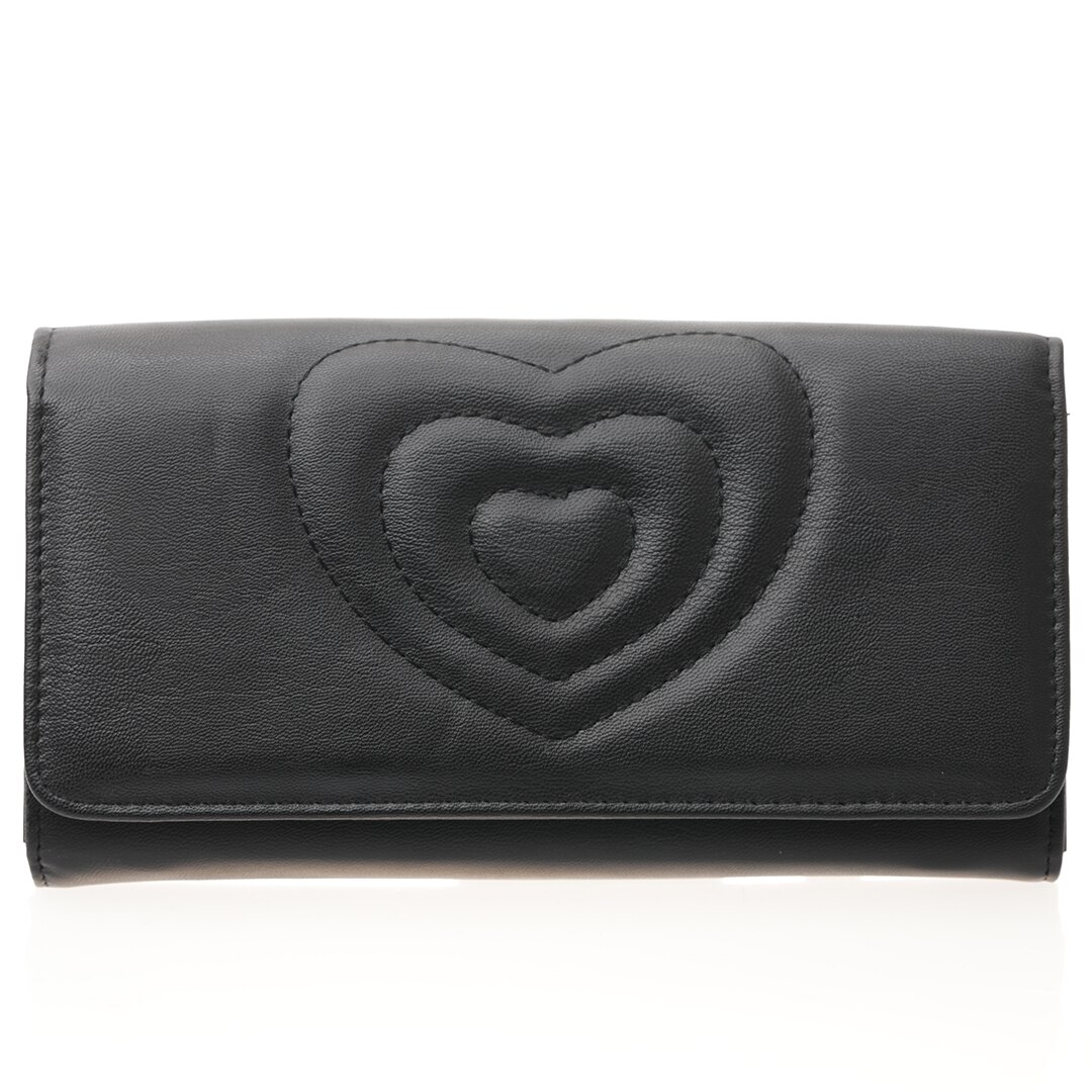 Portofel de Dama, Ella Icon, Heart, Negru, 11x21x2cm