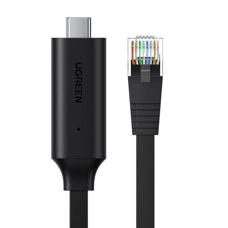 Cablu USB-C la Ethernet pentru dispozitive cu port USB-C (150 cm), Ugreen RJ45, negru