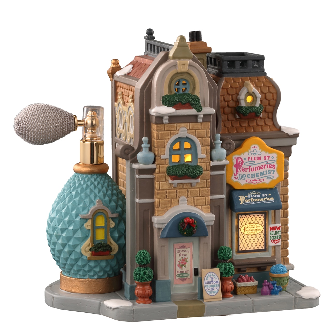 Figurina Christmas Village Lemax, Parfumerie, Functie Lumini, Led pe baterii