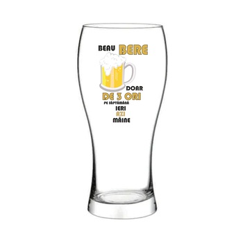 Pahar bere Beau bere doar de 3 ori saptamana, 500 ml Pahar bere Beau bere doar de 3 ori saptamana, 500 ml