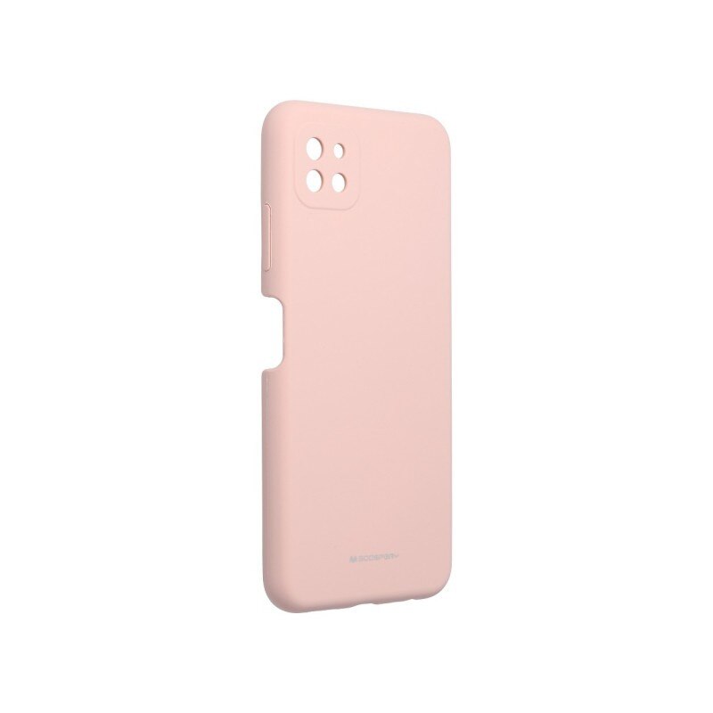 Husa Spate Mercury Goospery Compatibila Cu Samsung Galaxy A22 5G, Interior Alcantara, Silicon Soft, Roz