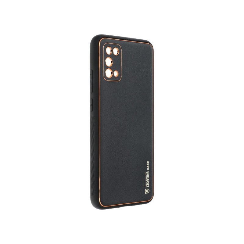 Husa Spate Cu Protectie La Camera Forcell Leather Compatibila Cu Samsung Galaxy A02s, Piele Ecologica, Negru