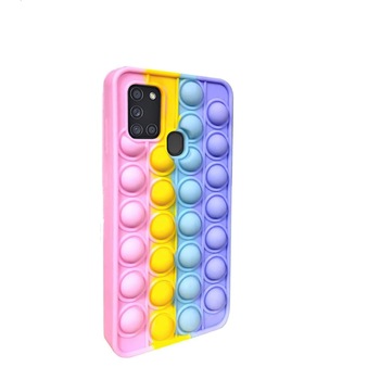 Husa PlanetPhone compatibila cu Samsung Galaxy A21s, POP IT, Push Pop Bubble Fidget, Antisoc, antistres, din silicon, multicolor Husa PlanetPhone compatibila cu Samsung Galaxy A21s, POP IT, Push Pop Bubble Fidget, Antisoc, antistres, din silicon, multicolor