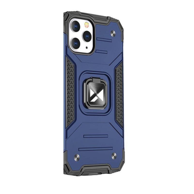 Carcasa Wozinsky Ring Armor compatibila cu iPhone 13 Pro Max, Functie magnetica, Blue