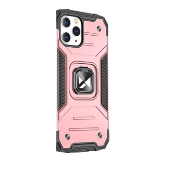 Carcasa Wozinsky Ring Armor compatibila cu iPhone 13 Mini, Functie magnetica, Rose Carcasa Wozinsky Ring Armor compatibila cu iPhone 13 Mini, Functie magnetica, Rose