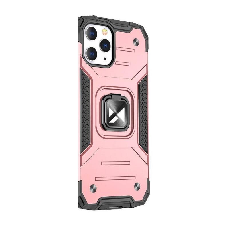 Carcasa Wozinsky Ring Armor compatibila cu iPhone 13, Functie magnetica, Rose Gold