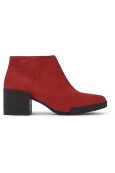 Botine dama, Camper, Lotta, Piele nabuc, Rosu, 38 EU, K400145-009-38 Botine dama, Camper, Lotta, Piele nabuc, Rosu, 38 EU, K400145-009-38