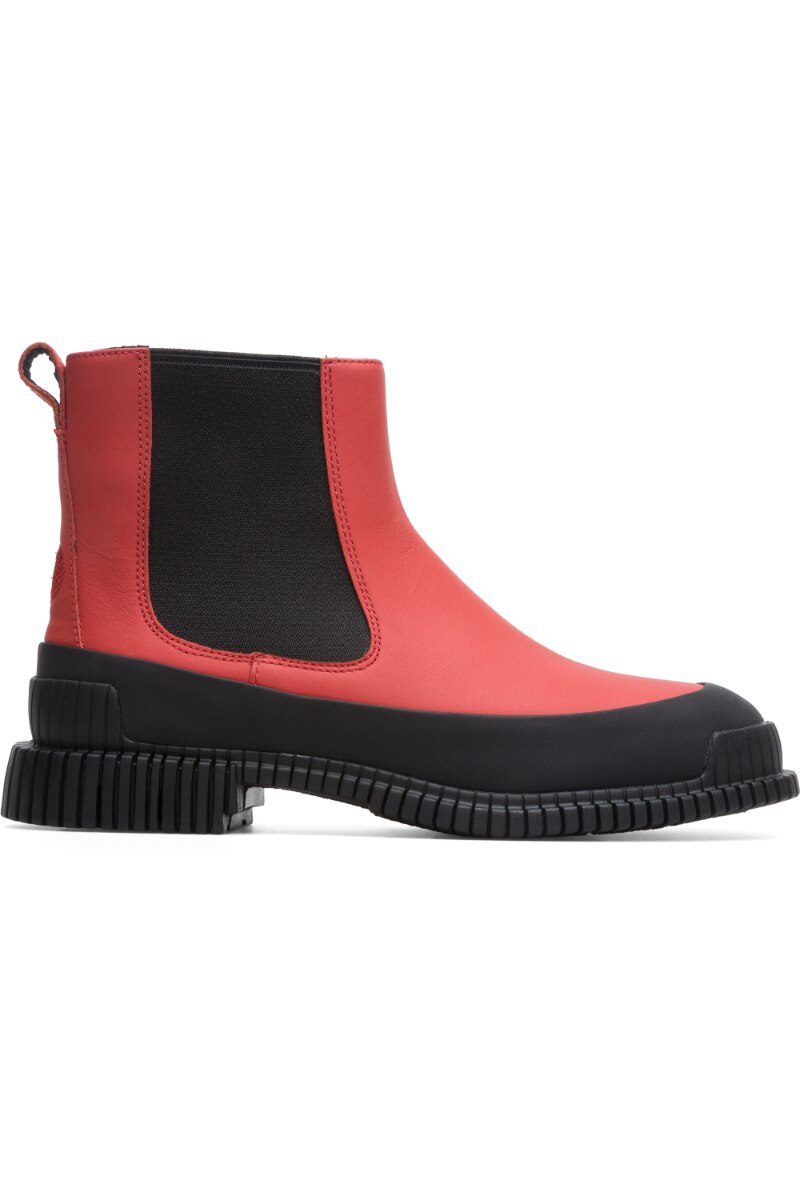 Botine dama, Camper, Pix, Piele naturala, Rosu