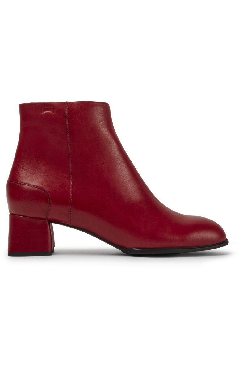 Botine dama, Camper, Katie, Piele naturala, Rosu
