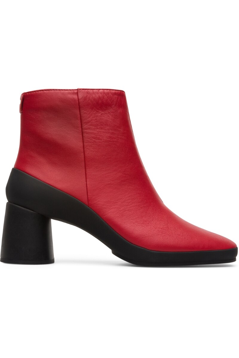 Botine dama, Camper, Upright, Piele naturala, Rosu