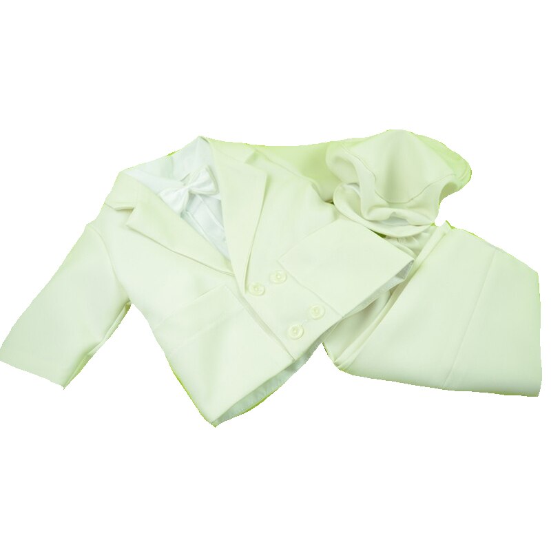 Costum de botez 5 piese pentru baieti Mini Junior CBB2C-0-3-luni, Crem