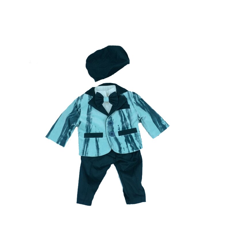 Costum botez 6 piese pentru baieti Colibri CEB1-V-0-3-luni, Verde