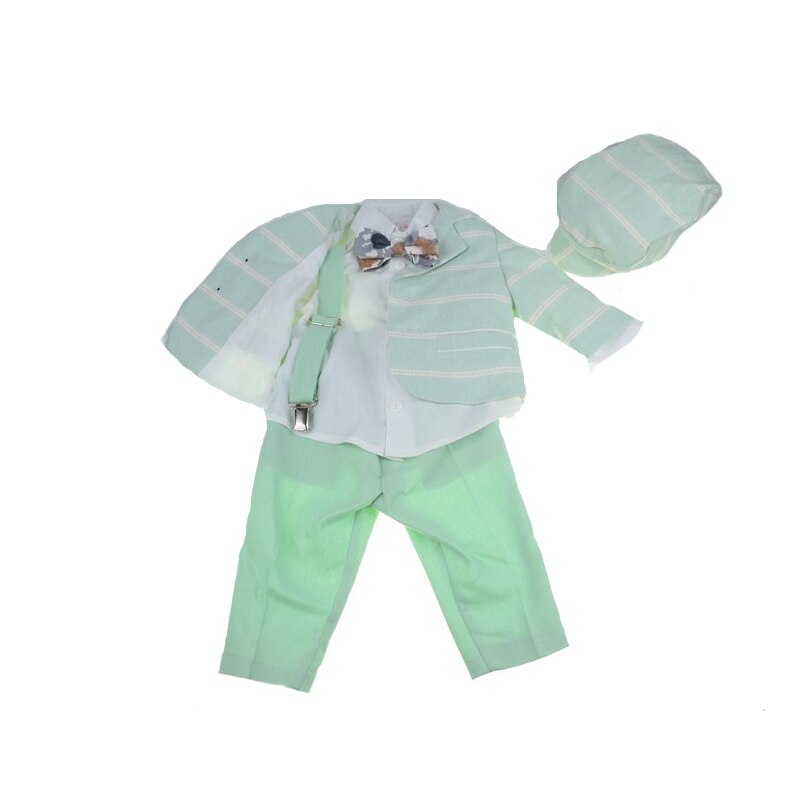 Costum botez 6 piese pentru baieti Colibri CECB1-T-0-3-luni, Multicolor