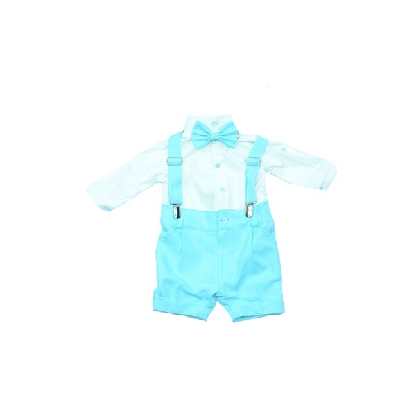 Costum de botez 4 piese pentru baieti Colibri 2010-1-1-0-3-luni, Multicolor