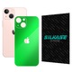 SILKASE Скин фолио за iPhone 13 Mini, неоново зелено, защита на гърба на телефона