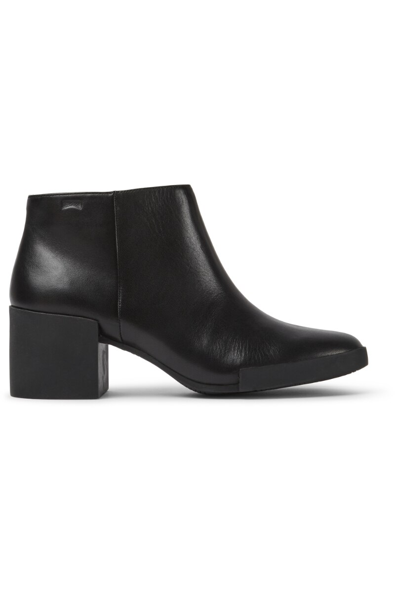 Botine dama, Camper, Lotta, Piele naturala, Negru, Negru