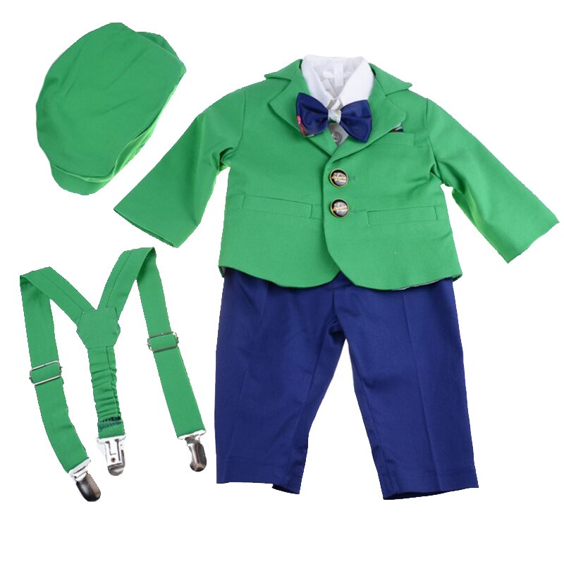 Costum de botez 6 piese pentru baieti Mini Junior CEB-44-0-3-luni, Multicolor