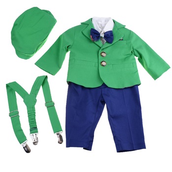 Costum de botez 6 piese pentru baieti Mini Junior CEB-44-0-3-luni, Multicolor Costum de botez 6 piese pentru baieti Mini Junior CEB-44-0-3-luni, Multicolor