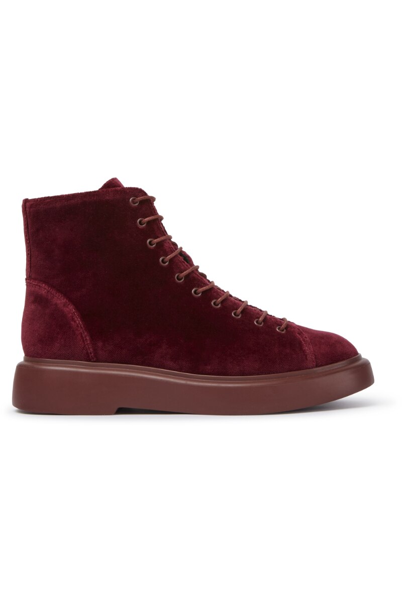 Botine dama, Camper, Poligono, Textil, Burgundia, Burgundy