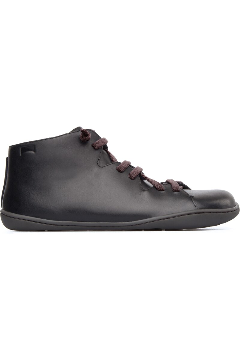 Botine dama, Camper, Peu, Piele naturala, Negru