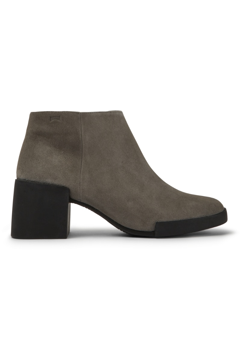 Botine dama, Camper, Lotta, Piele nabuc, Gri, Gri