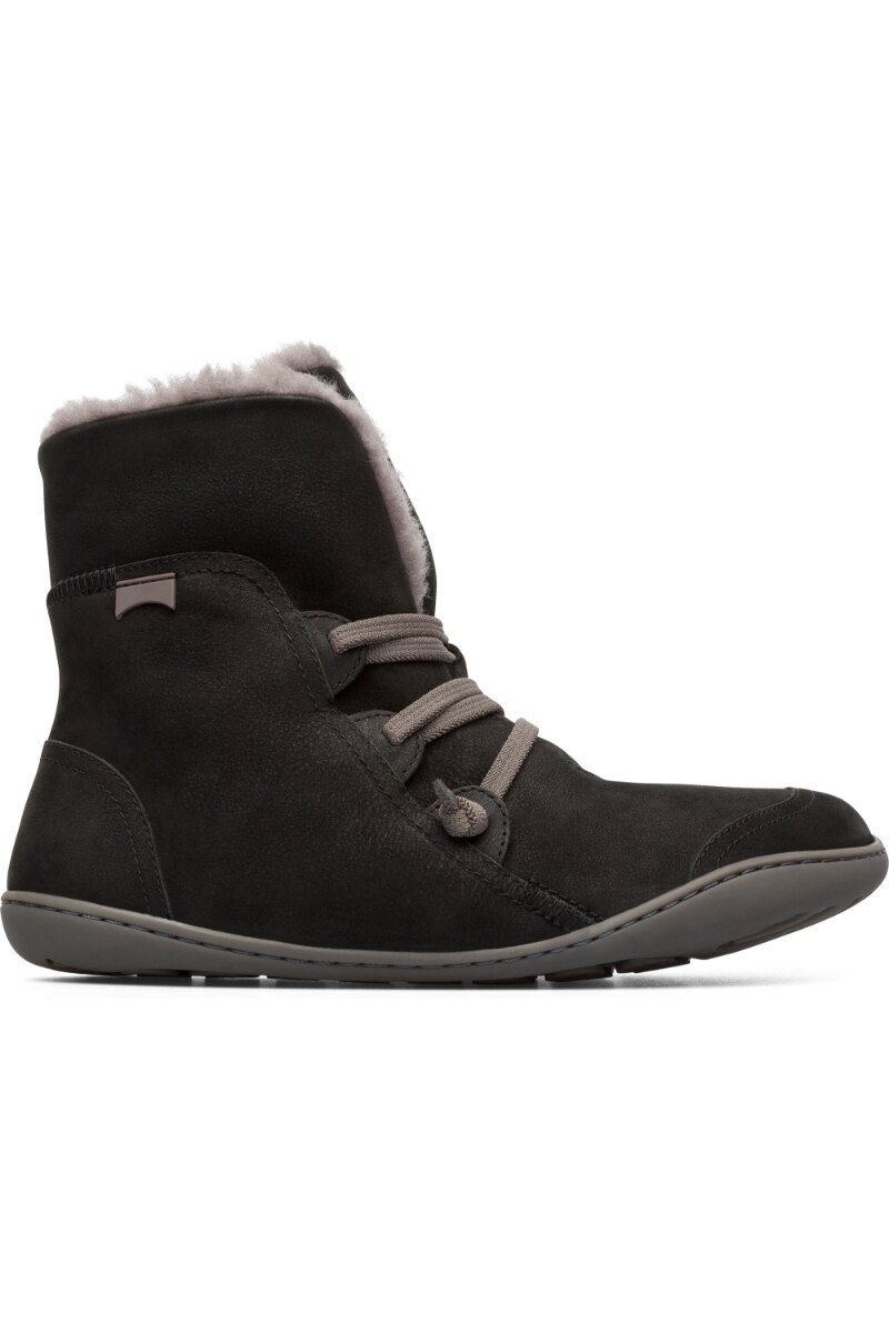 Botine dama, Camper, Peu, Piele nabuc, Negru, 37 EU