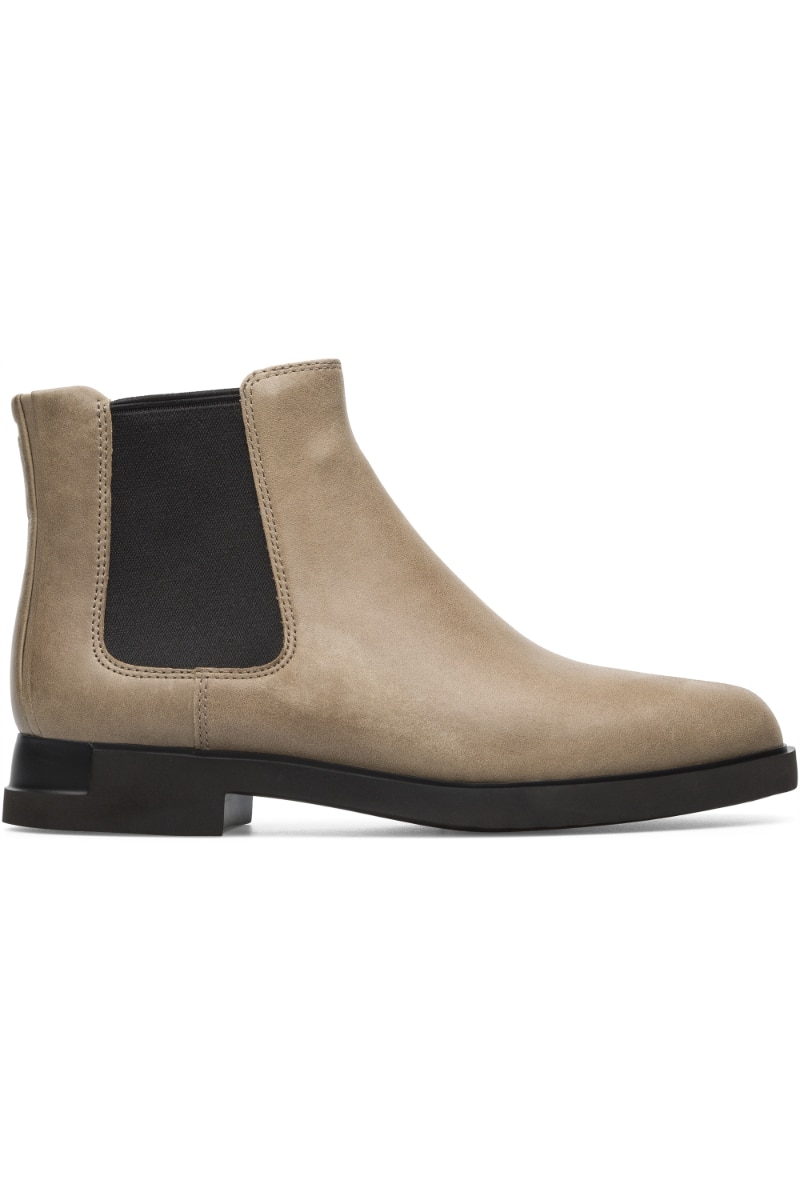 Botine dama, Camper, Iman, Piele naturala, Gri, Gri