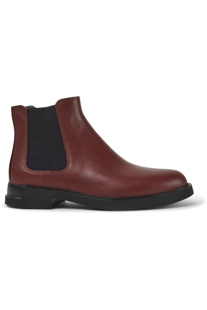 Botine dama, Camper, Iman, Piele naturala, Burgundia, Burgundy