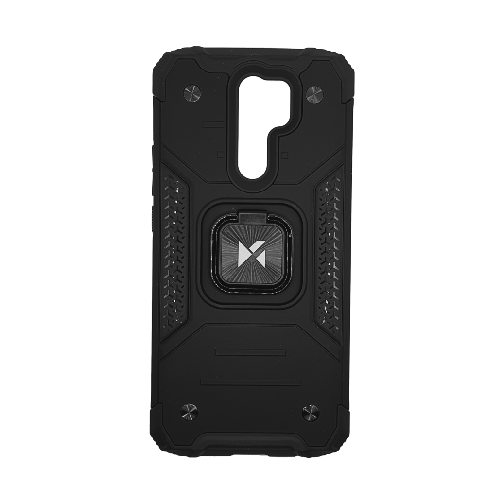 Husa Compatibila Xiaomi Redmi 9, Ring Armor Case Kickstand, Wozinsky, Negru
