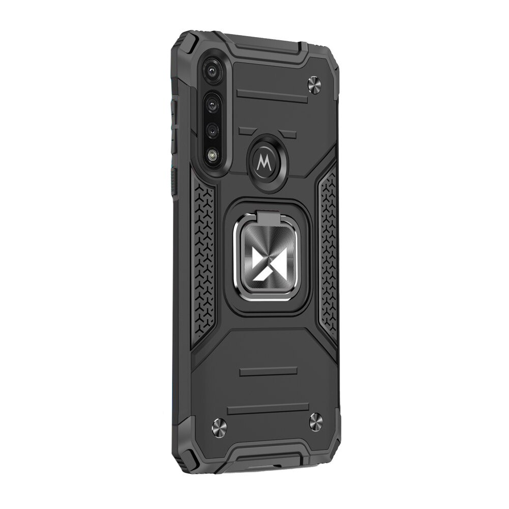 Husa pentru MOTOROLA Moto G8 Power - Ring Armor (Negru) Wozinsky