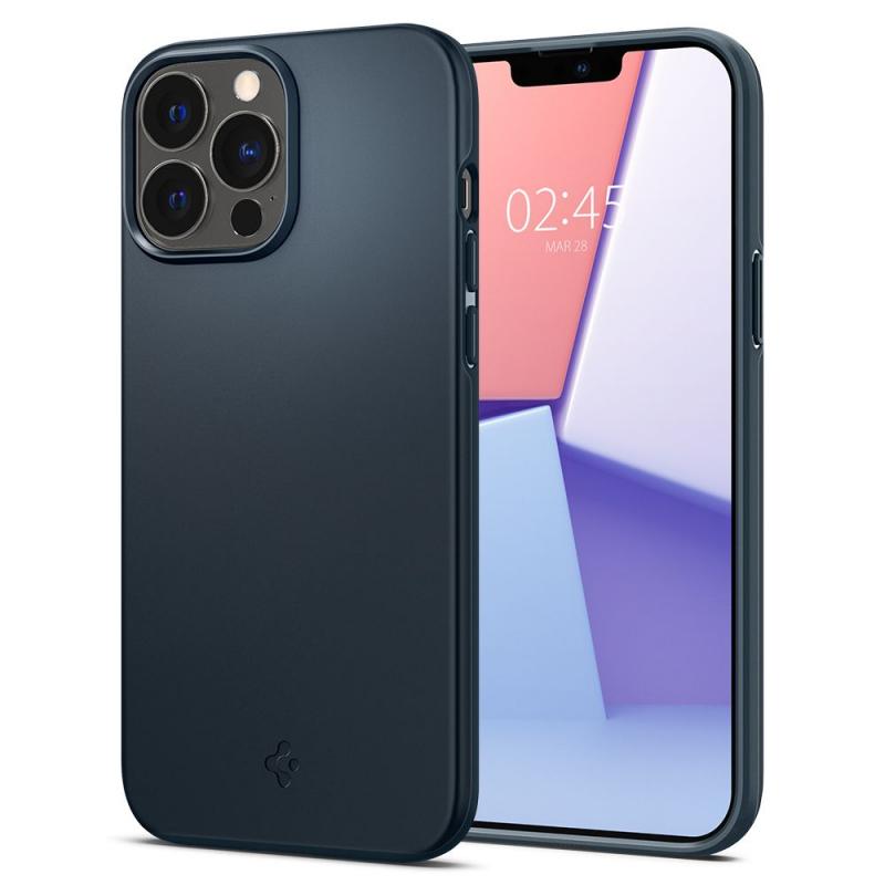 Husa slim Spigen Thin Fit compatibila cu iPhone 13 Pro Navy Blue
