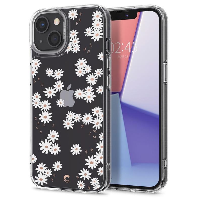 Carcasa Spigen Cecile compatibila cu iPhone 13 Mini White Daisy
