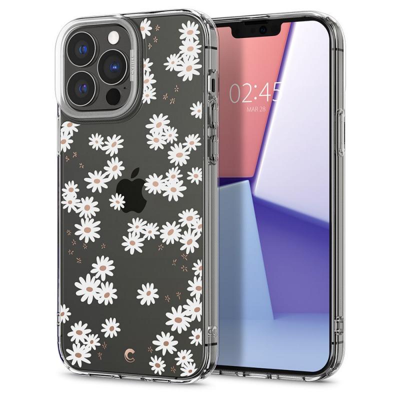 Carcasa Spigen Cecile compatibila cu iPhone 13 Pro Max White Daisy