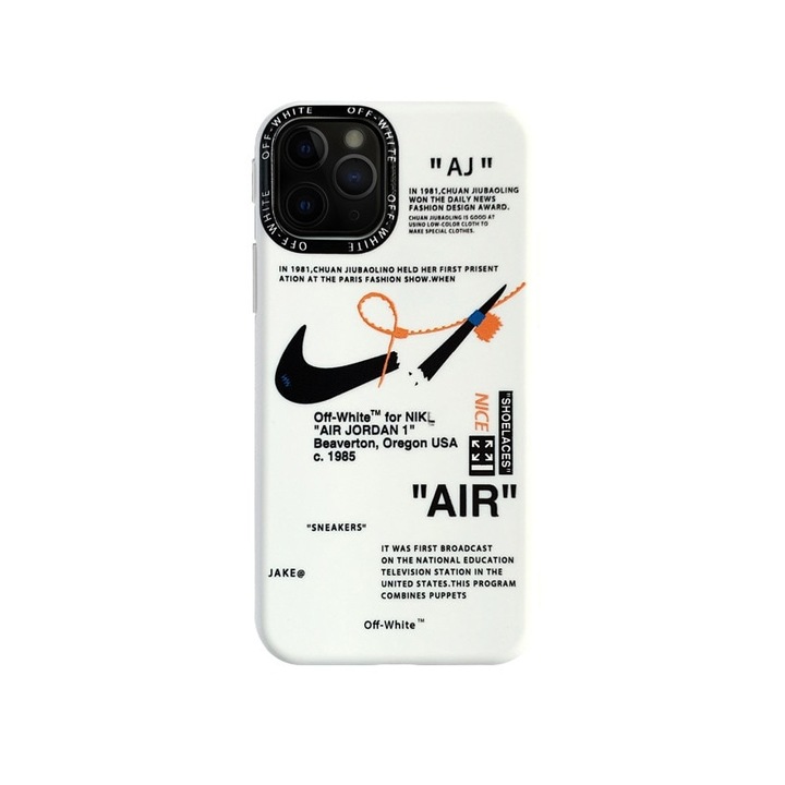 Husa de protectie, Nike Air Jordan, Silicon, pentru iPhone 12 Pro Max Crem-Alb
