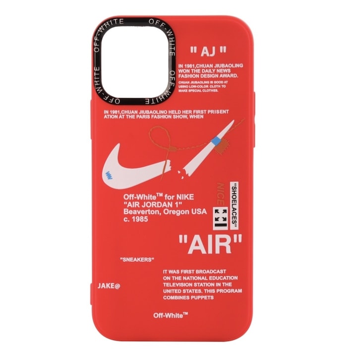 Кейс, Nike Air Jordan, Силиконов, за iPhone 12/12 Pro Червен
