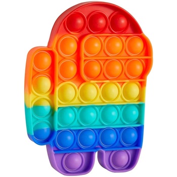 Jucarie antistres din silicon, Pop It Now and Flip It, Among Us, Multicolor, Model 4 Jucarie antistres din silicon, Pop It Now and Flip It, Among Us, Multicolor, Model 4