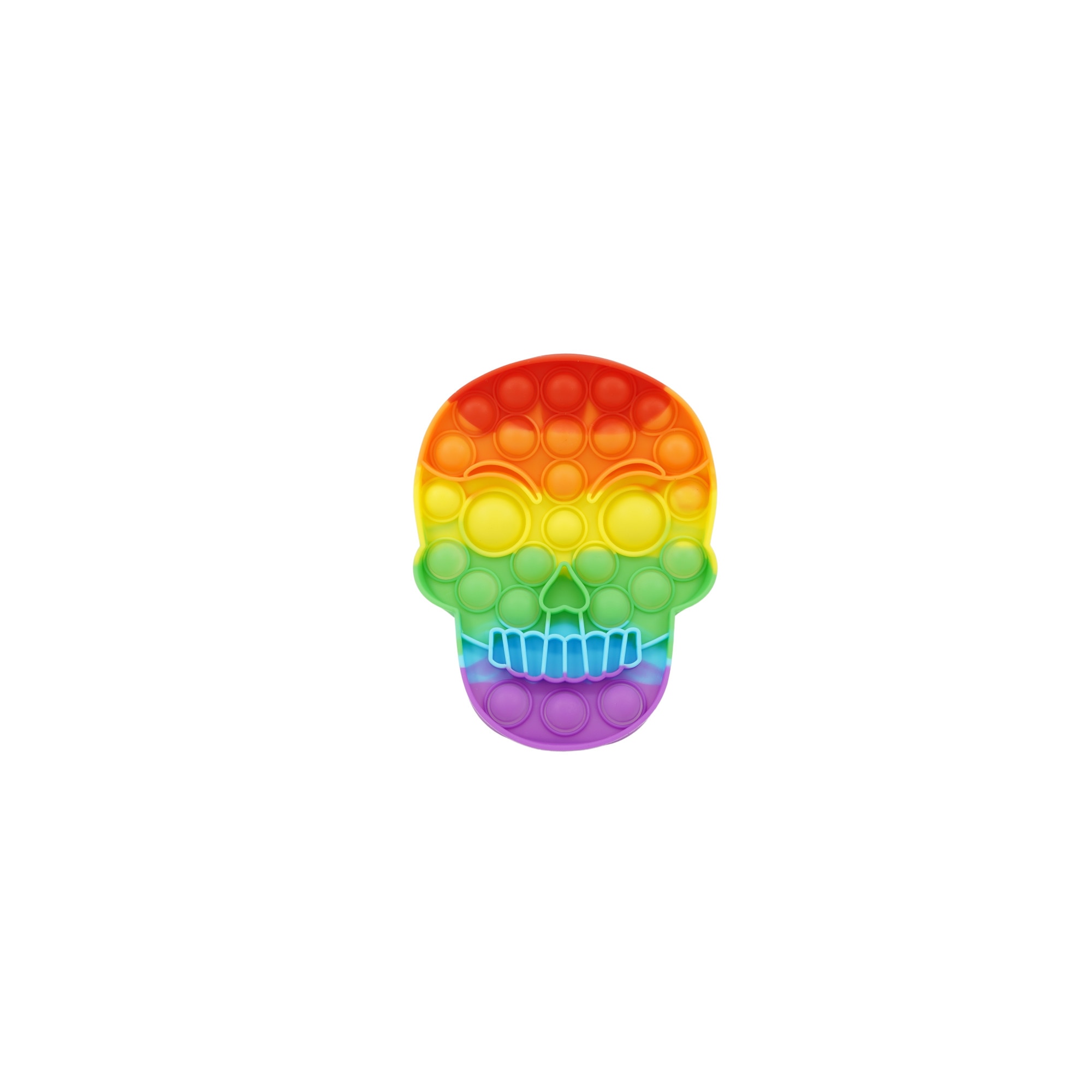Jucarie antistres din silicon, Flippy, Pop It Now and Flip It, Craniu, Multicolor