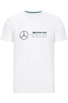 Tricou Mercedes AMG Petronas F1 Logo, Bumbac, Alb