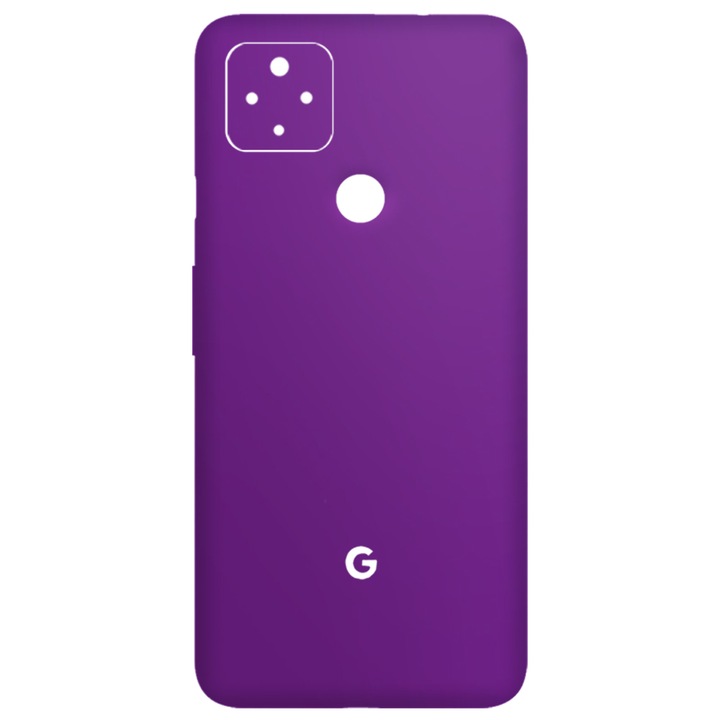 SILKASE bőrfólia Google Pixel 4a 5G telefonhoz, matt lila, telefon hátvédelme